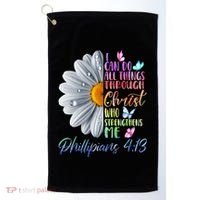 I Can Do All Things Through Christ Butterfly Art Religious Golf Towel thumb 0