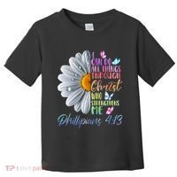 I Can Do All Things Through Christ Butterfly Art Religious Toddler T-Shirt thumb 0