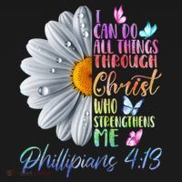 I Can Do All Things Through Christ Butterfly Art Religious Women's T-Shirt thumb 6