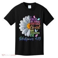 I Can Do All Things Through Christ Butterfly Art Religious Kids T-Shirt thumb 0