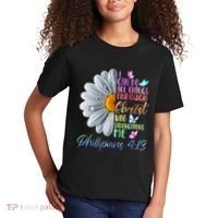 I Can Do All Things Through Christ Butterfly Art Religious Kids T-Shirt thumb 2