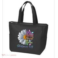 I Can Do All Things Through Christ Butterfly Art Religious Tote Bag thumb 3