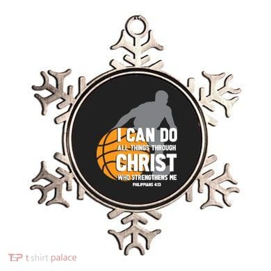 I Can Do All Things Through Christ Christian Basketball Ornament