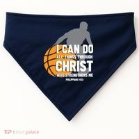 I Can Do All Things Through Christ Christian Basketball USA-Made Doggie Bandana thumb 0