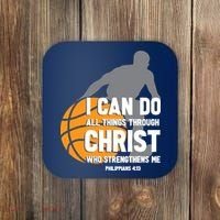 I Can Do All Things Through Christ Christian Basketball Coaster thumb 0