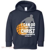 I Can Do All Things Through Christ Christian Basketball Toddler Hoodie thumb 0