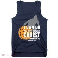 I Can Do All Things Through Christ Christian Basketball Tank Top thumb 0