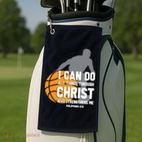I Can Do All Things Through Christ Christian Basketball Golf Towel thumb 2