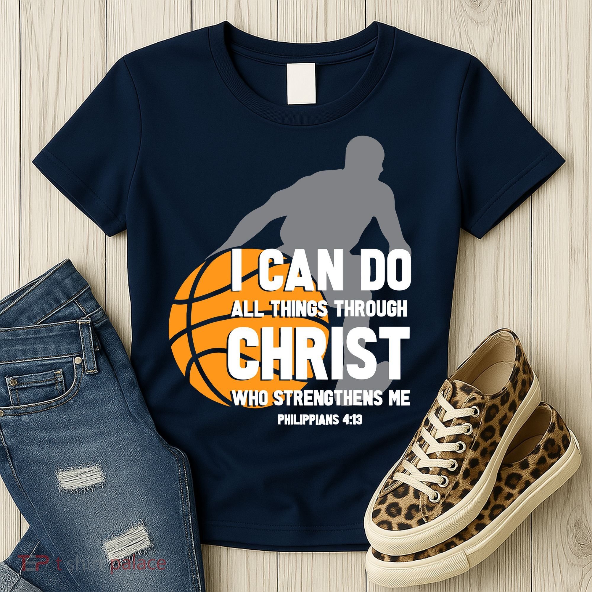I Can Do All Things Through Christ Christian Basketball Women's T-Shirt