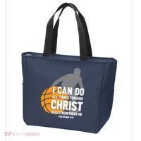 I Can Do All Things Through Christ Christian Basketball Tote Bag thumb 3