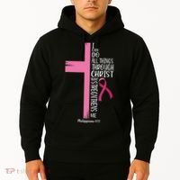 I Can Do All Things Through Christ Breast Cancer Awareness Hoodie thumb 2