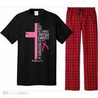 I Can Do All Things Through Christ Breast Cancer Awareness Pajama Set thumb 0