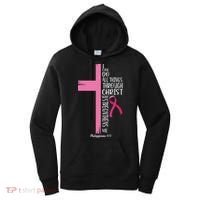 I Can Do All Things Through Christ Breast Cancer Awareness Women's Hoodie thumb 0