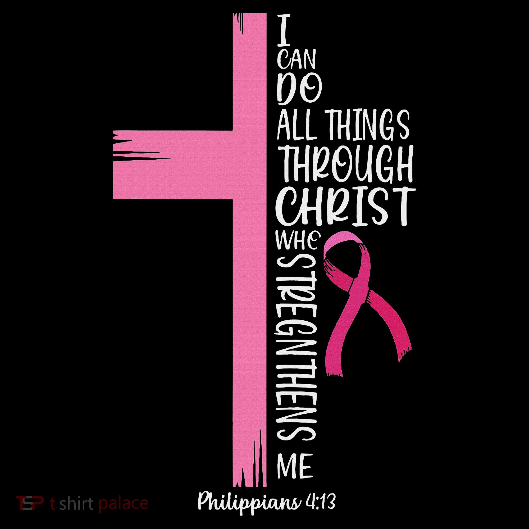 I Can Do All Things Through Christ Breast Cancer Awareness Mousepad