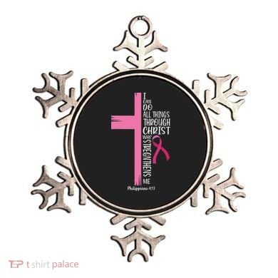 I Can Do All Things Through Christ Breast Cancer Awareness Ornament