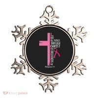 I Can Do All Things Through Christ Breast Cancer Awareness Ornament thumb 0