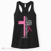 I Can Do All Things Through Christ Breast Cancer Awareness Women's Tank Top thumb 0