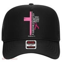 I Can Do All Things Through Christ Breast Cancer Awareness Hat thumb 0