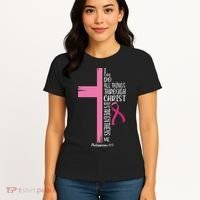 I Can Do All Things Through Christ Breast Cancer Awareness Women's T-Shirt thumb 4