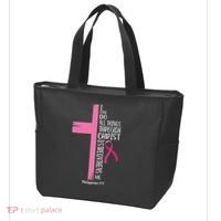I Can Do All Things Through Christ Breast Cancer Awareness Tote Bag thumb 3