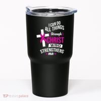 I Can Do All Things Through Christ Who Strengthens Me Breast Cancer Tumbler thumb 0