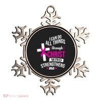 I Can Do All Things Through Christ Who Strengthens Me Breast Cancer Ornament thumb 0