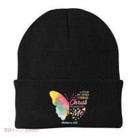 I Can Do All Things Through Christ Religous Bible Butterfly Beanie thumb 0