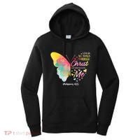 I Can Do All Things Through Christ Religous Bible Butterfly Women's Hoodie thumb 0