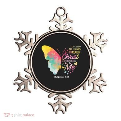 I Can Do All Things Through Christ Religous Bible Butterfly Ornament