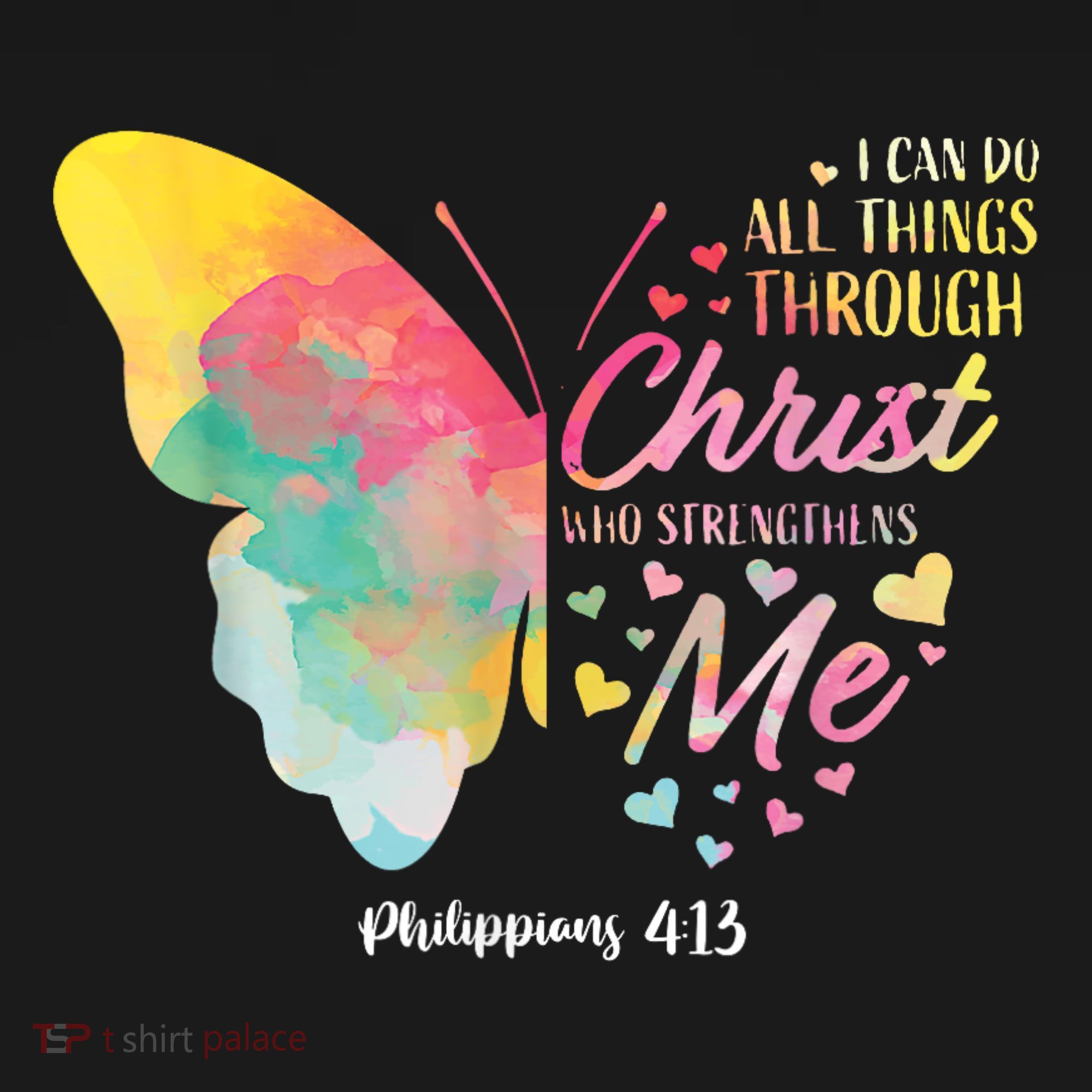 I Can Do All Things Through Christ Religous Bible Butterfly Women's Tank Top