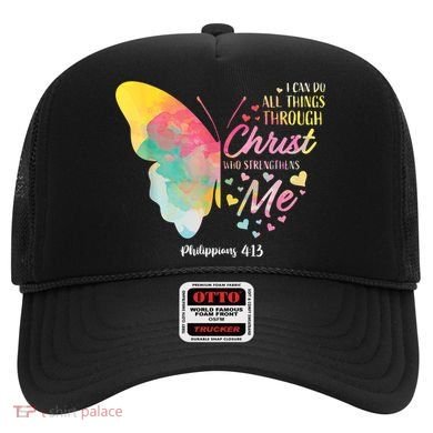 I Can Do All Things Through Christ Religous Bible Butterfly Hat