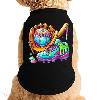 Ice Cream Drip Baseball Stuff Baseball Drip For Boy Graphic  Doggie Tank