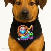 Ice Cream Drip Baseball Stuff Baseball Drip For Boy Graphic  USA-Made Doggie Bandana thumb 1