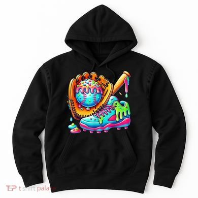 Ice Cream Drip Baseball Stuff Baseball Drip For Boy Graphic  Hoodie