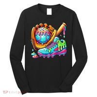 Ice Cream Drip Baseball Stuff Baseball Drip For Boy Graphic  Long Sleeve Shirt thumb 0