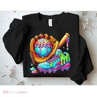 Ice Cream Drip Baseball Stuff Baseball Drip For Boy Graphic  Sweatshirt thumb 2