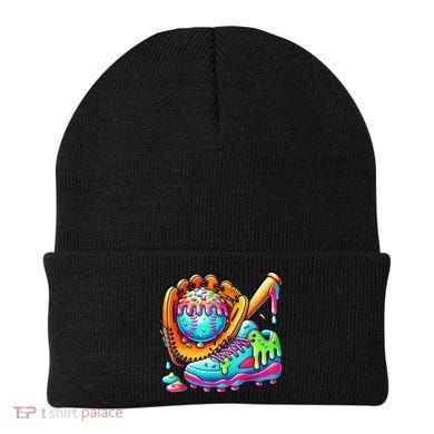 Ice Cream Drip Baseball Stuff Baseball Drip For Boy Graphic  Beanie