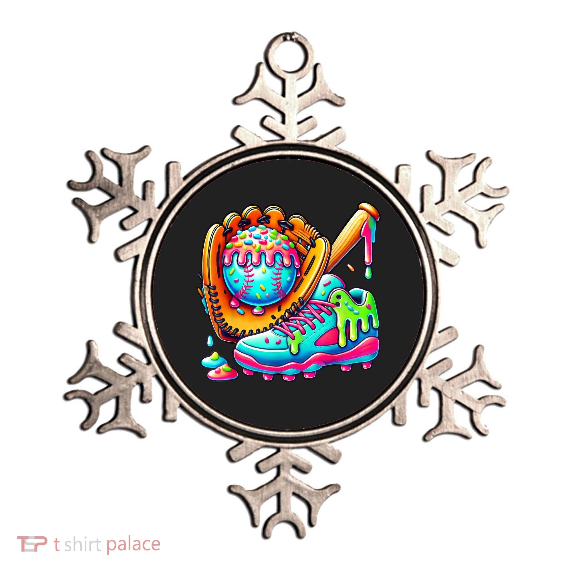 Ice Cream Drip Baseball Stuff Baseball Drip For Boy Graphic  Ornament