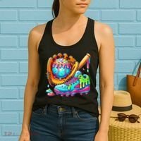 Ice Cream Drip Baseball Stuff Baseball Drip For Boy Graphic  Women's Tank Top thumb 2