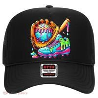 Ice Cream Drip Baseball Stuff Baseball Drip For Boy Graphic  Hat thumb 0
