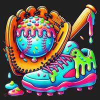 Ice Cream Drip Baseball Stuff Baseball Drip For Boy Graphic  Hat thumb 2