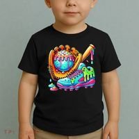 Ice Cream Drip Baseball Stuff Baseball Drip For Boy Graphic  Toddler T-Shirt thumb 2