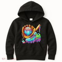 Ice Cream Drip Baseball Stuff Baseball Drip For Boy Graphic  Kids Hoodie thumb 0