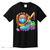 Ice Cream Drip Baseball Stuff Baseball Drip For Boy Graphic  Kids T-Shirt thumb 0