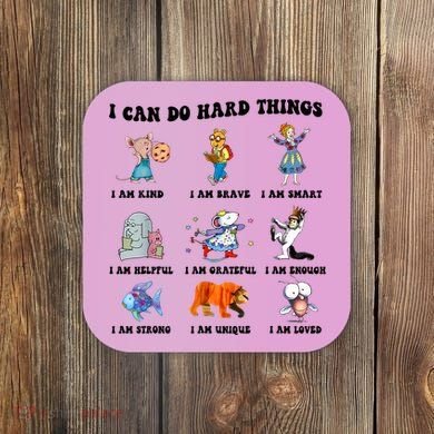 I Can Do Hard Things Teacher Back To School ChildrenS Book Coaster