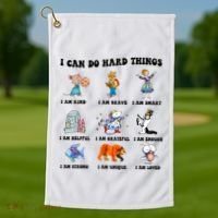 I Can Do Hard Things Teacher Back To School ChildrenS Book Golf Towel thumb 1