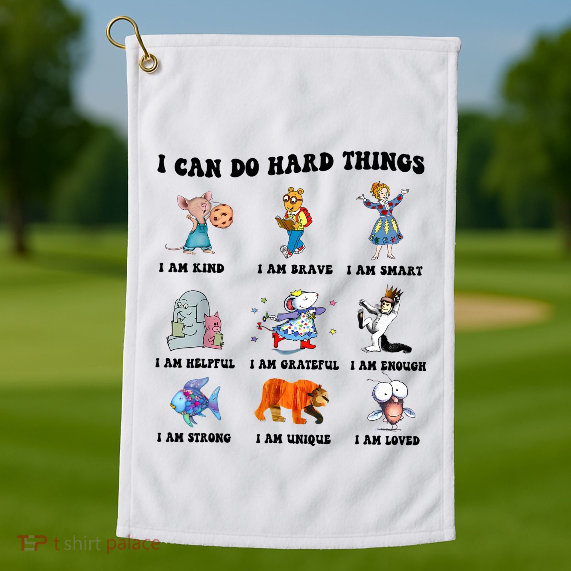 I Can Do Hard Things Teacher Back To School ChildrenS Book Golf Towel