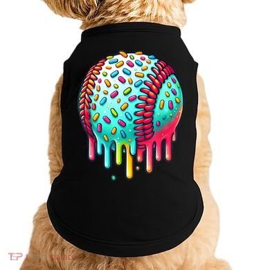 Ice Cream Drip Baseball Stuff Baseball Drip For Boy Graphic  Doggie Tank