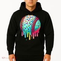 Ice Cream Drip Baseball Stuff Baseball Drip For Boy Graphic  Hoodie thumb 2