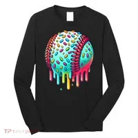 Ice Cream Drip Baseball Stuff Baseball Drip For Boy Graphic  Long Sleeve Shirt thumb 0